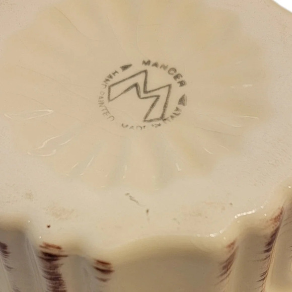 MANCER by Mancioli Vintage Made in Italy Set of 3 Hand Painted Ceramic Bowls MCM - Picture 4 of 13